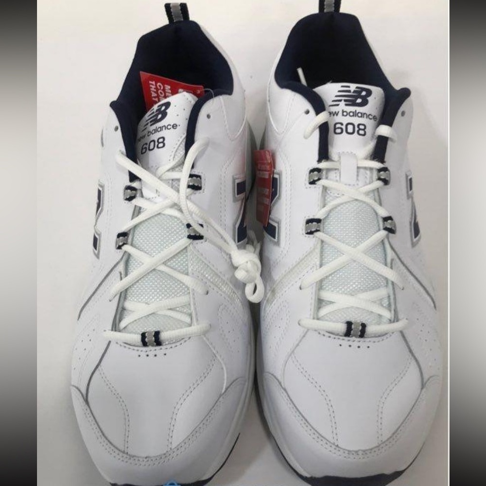 NEW!! Men’s New Balance 608 Cross Trainers White/Navy Size  15EE